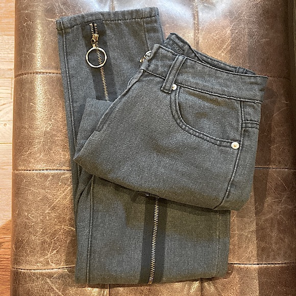 Liquor N Poker Exposed Zip Straight Leg Jeans - Picture 5 of 12